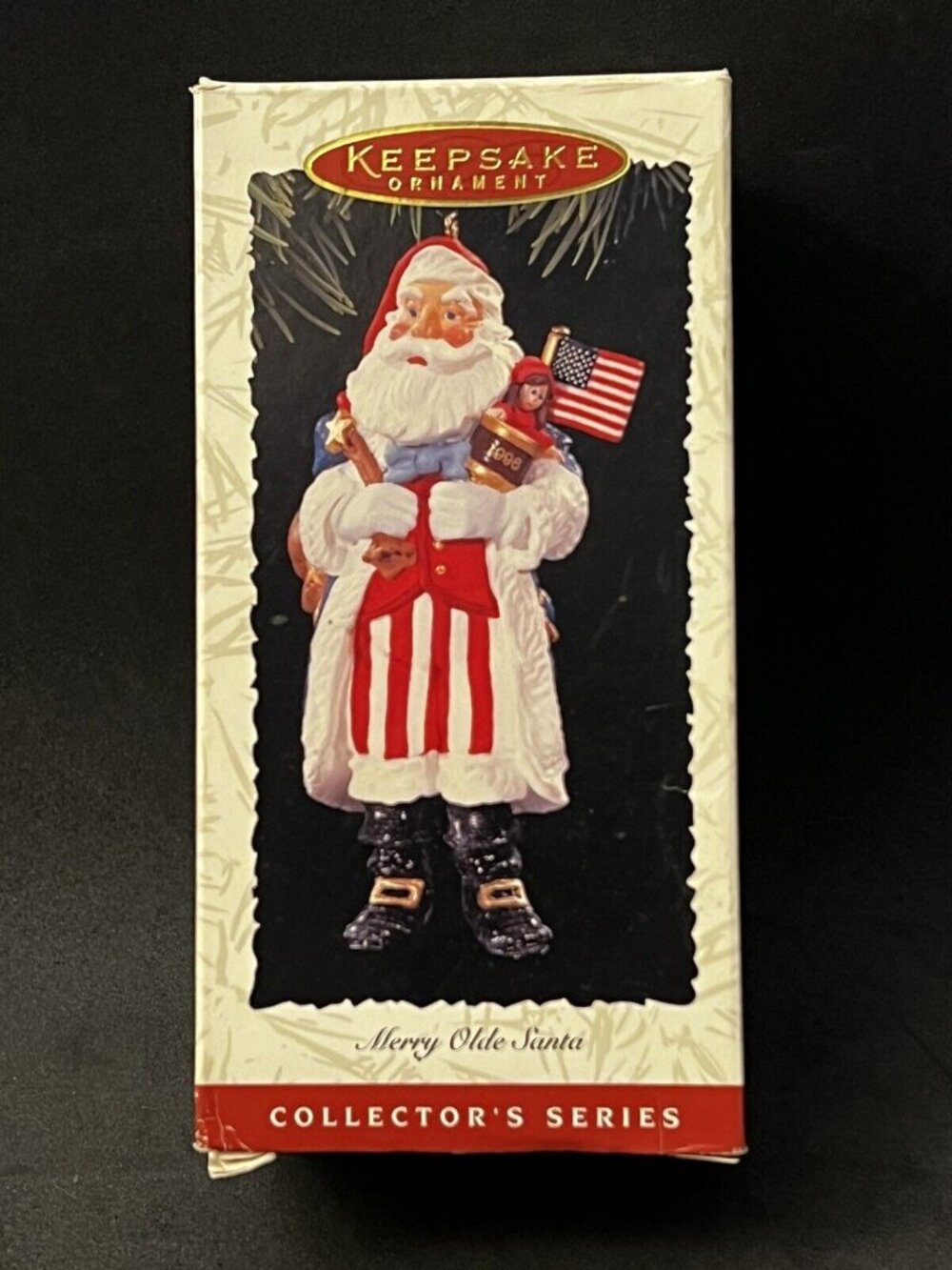 1996 Hallmark Keepsake Ornament Merry Olde Santa Patriotic By Ken Crow HM11